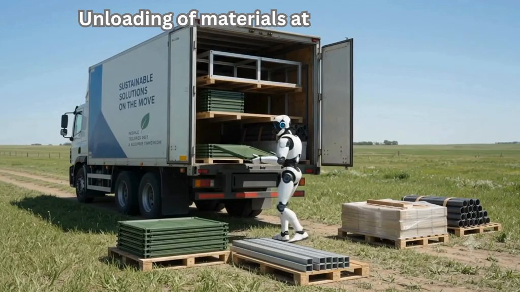 Robot unloading components